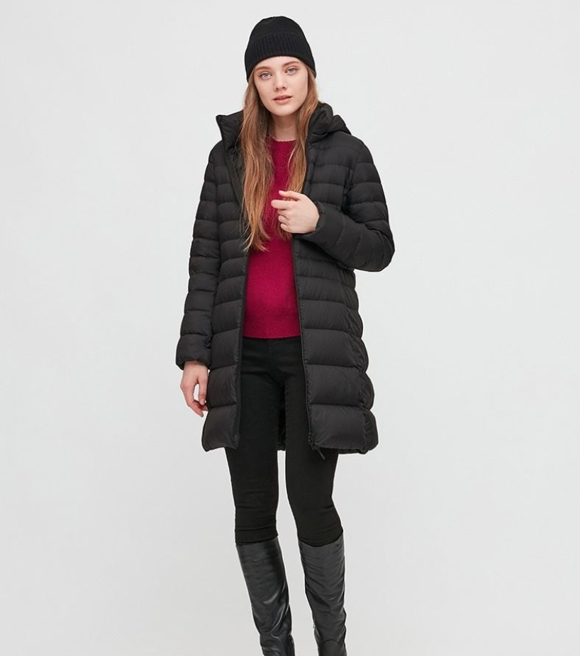 longline pufffer jacket from Uniqlo