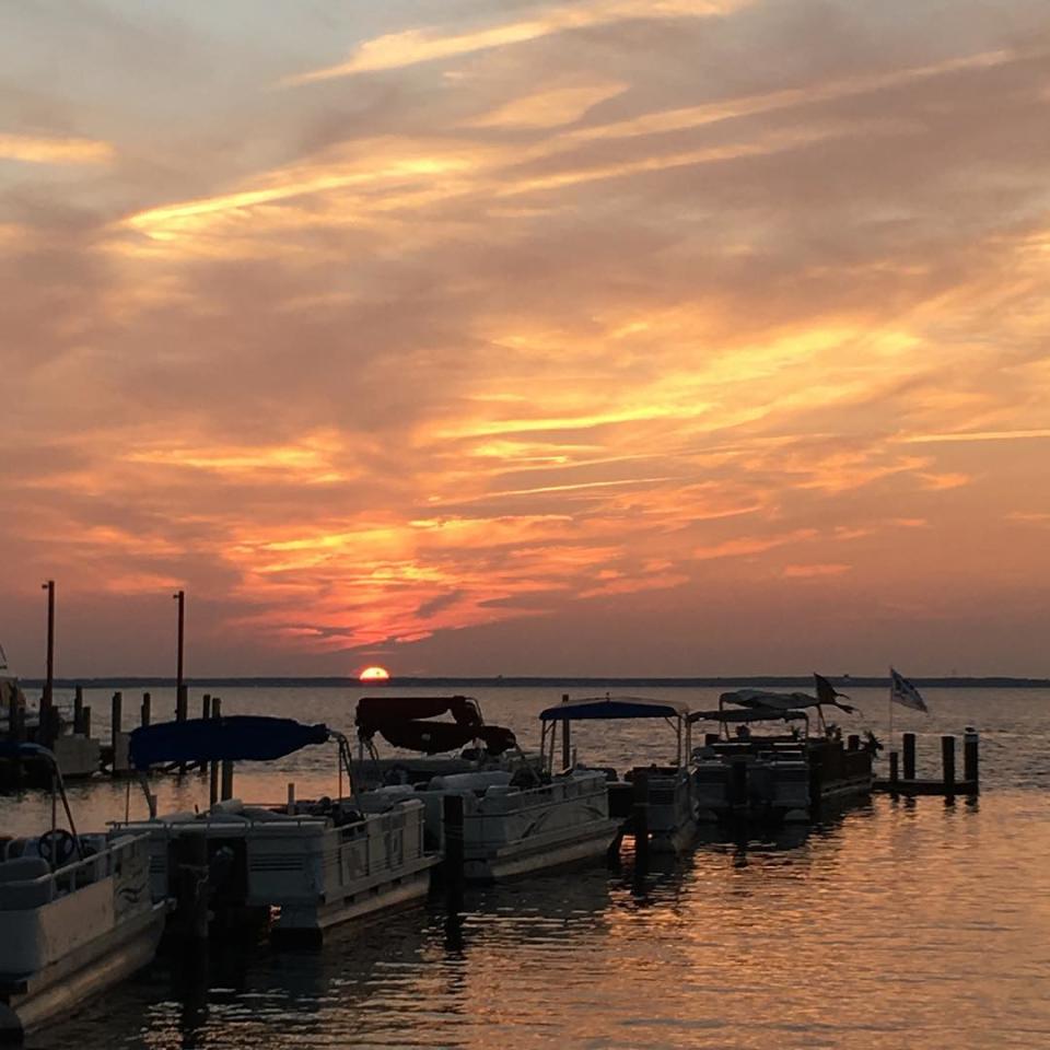 The view from Parker's Garage & Oyster Saloon in Beach Haven.