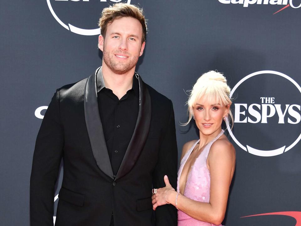 <p>ABC/Getty</p> Nastia Liukin and her boyfriend Ben Weyand at the 2023 ESPYS on July 12, 2023 in Los Angeles, California.