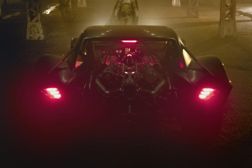 A close-up of the new Batmobile that will be seen in 'The Batman' (Photo: Matt Reeves/Twitter)