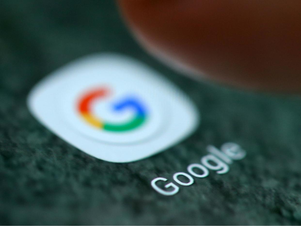 The Google app logo is seen on a smartphone in this picture illustration taken September 15, 2017: REUTERS/Dado Ruvic