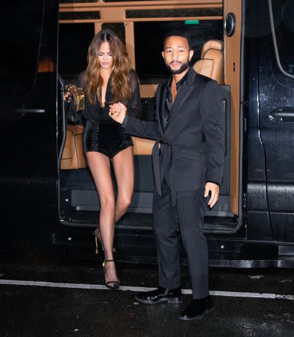 <p>Gotham/GC Images</p> Chrissy Teigen and John Legend in New York City