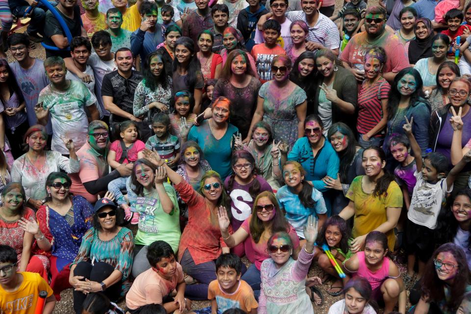 More than 300 people gathered to celebrate Holi, the Hindu "festival of color" at A.J. Henry Park in Tallahassee Sunday, March 24, 2019. The event was organized by the India Association of Tallahassee and included colors, music, dancing and a potluck meal. 