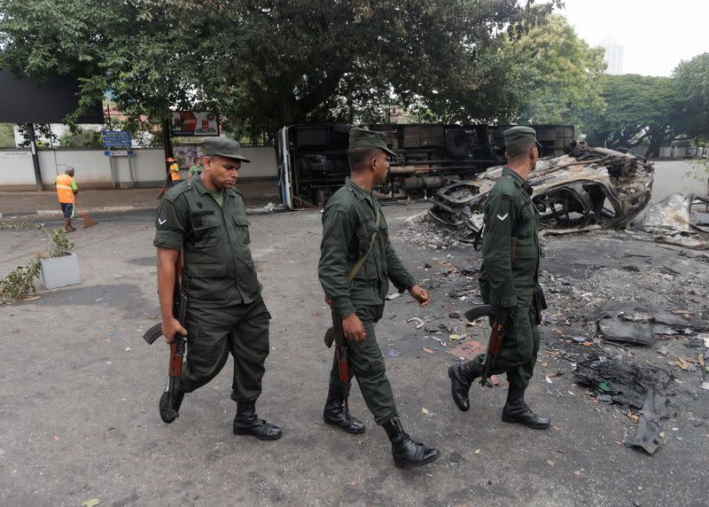 Sri Lanka's ruling party supporters storm anti-government protest camp in Colombo