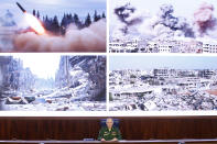 <p>Sergei Rudskoy, head of the General Staff’s main operations command, speaks during a briefing in Moscow, Russia, May 27, 2016. (Reuters/Sergei Karpukhin) </p>