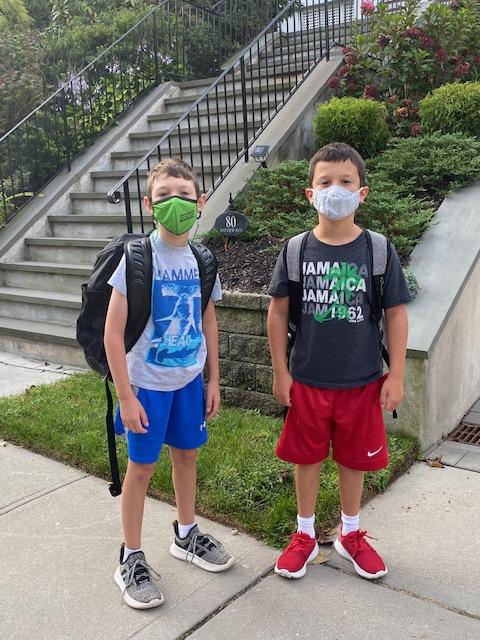 Nate Vogell, left, and Gabriel Drucker enter fourth grade at John Philip Sousa Elementary School in Port Washington. Both boys are "super excited" to go back to school and see their teacher and their friends!