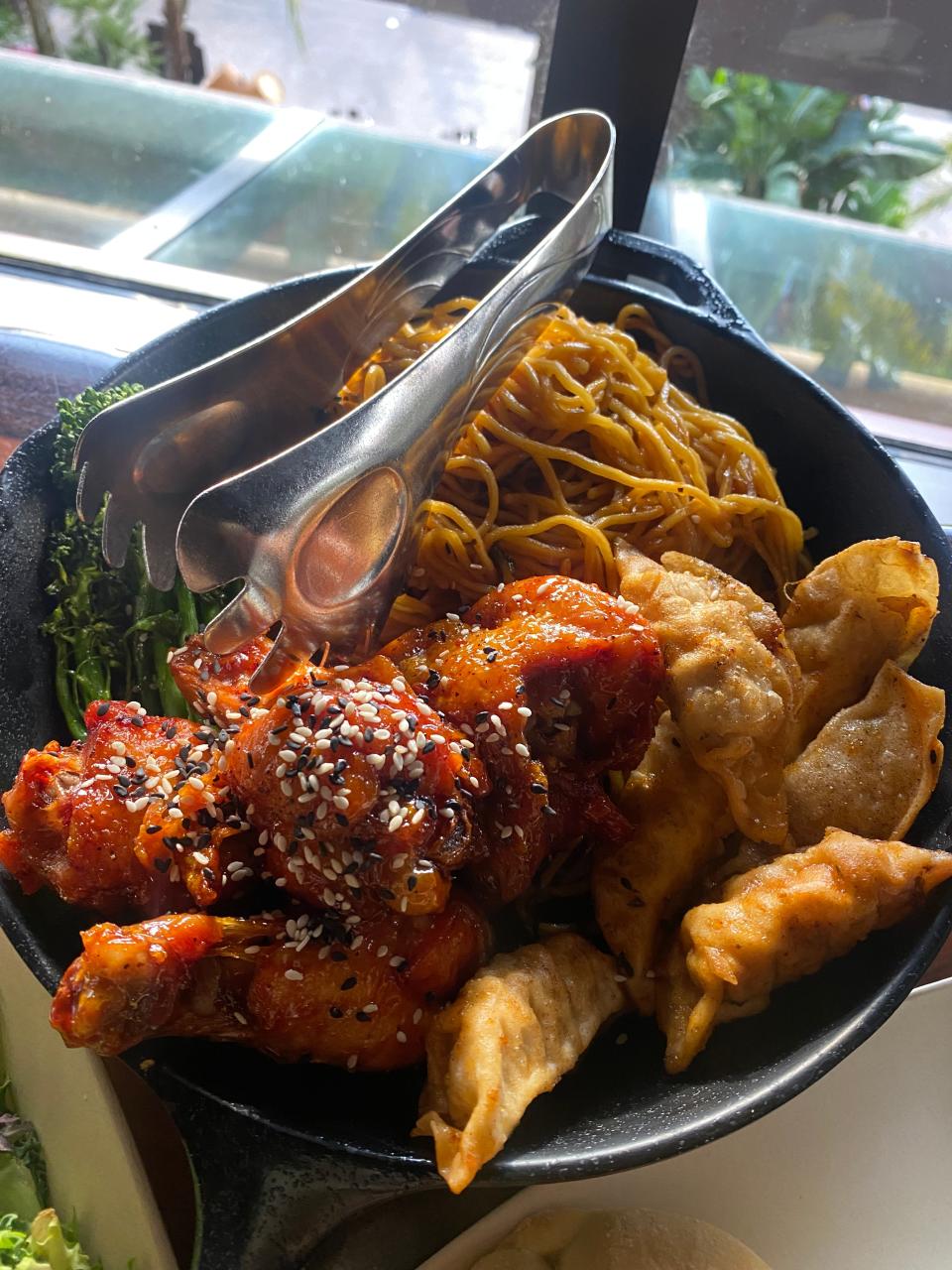 plate of food from ohana restaurant disney world