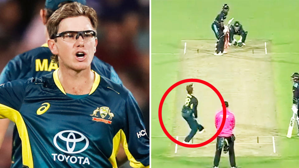 Adam Zampa, pictured here in the first T20 between Australia and New Zealand.