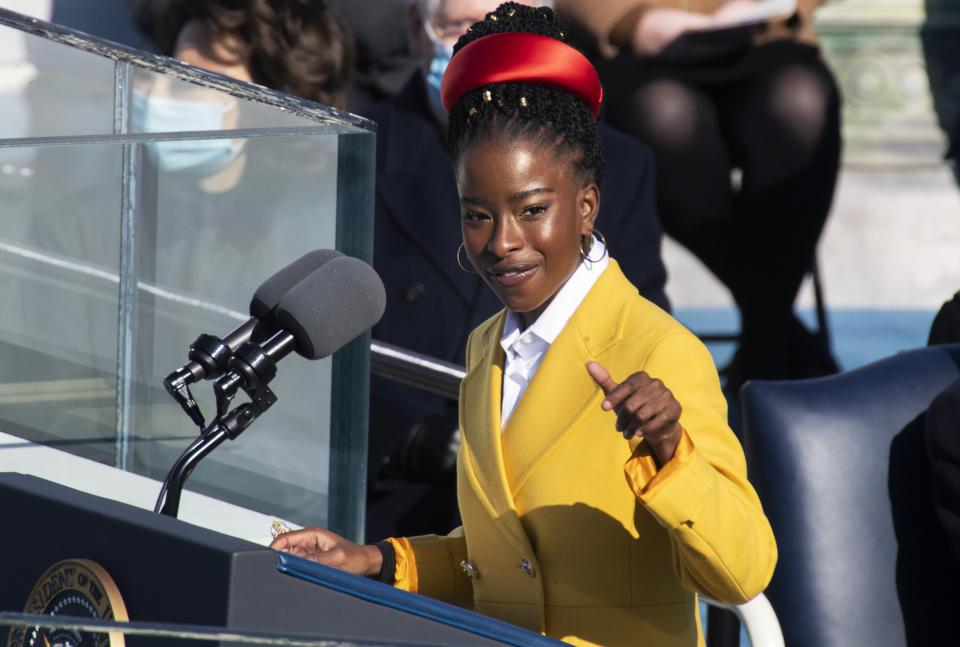 Poet Amanda Gorman speaks after Joe Biden was sworn in as the 46th president of the United States on Jan. 20, 2021. (Photo: Tom Williams/CQ-Roll Call, Inc/Getty Images)