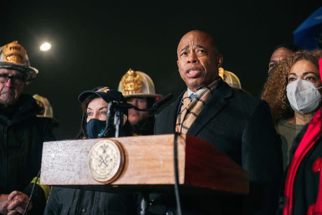 New York City Mayor Eric Adams addresses the media after a deadly fire at a 19-story building in the Bronx. (Photo: Scott Heins via Getty Images)