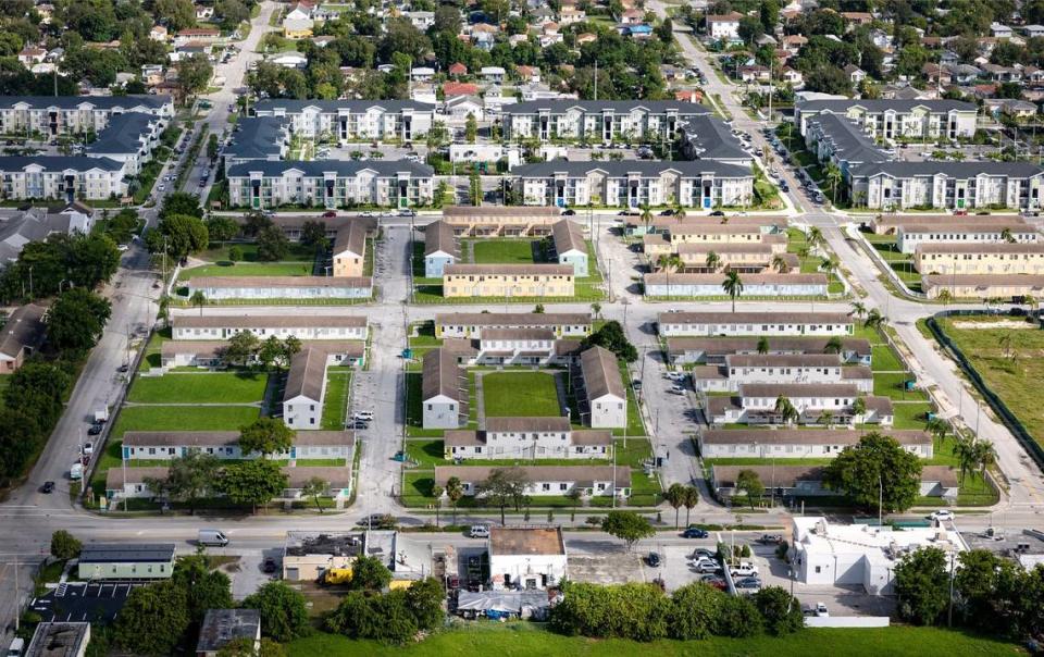 The old pre-World War II row houses of Liberty Square are being replaced in phases at Liberty Square, colloquially known as the “Pork ’n Beans.’ The new mixed-use housing is currently building phase 4. Residents began moving in the new units back in 2019.