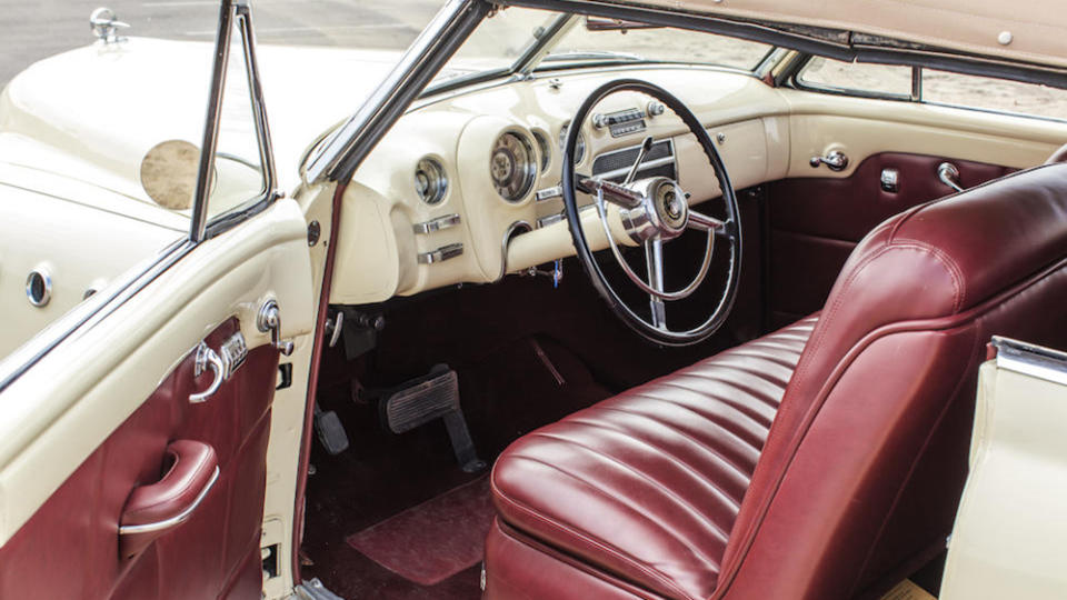 Inside the “Rain Man” Roadmaster convertible - Credit: Bonhams