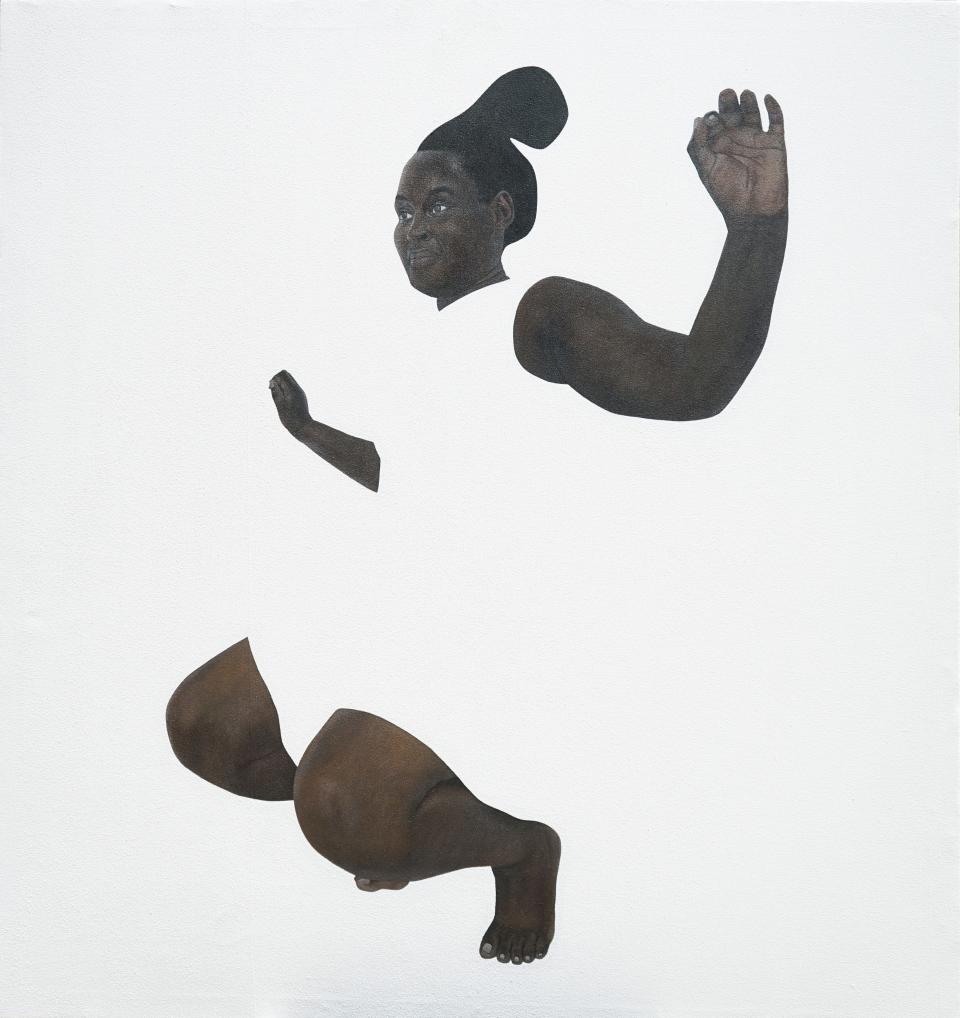 "Play," (2021) by Sungi Mlengaya, at Afriart Gallery.