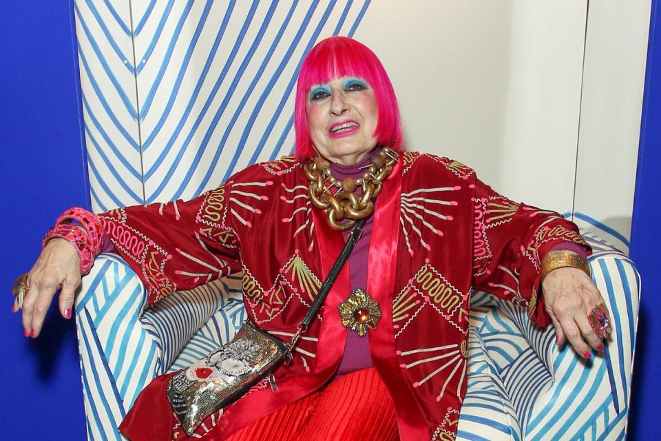 JCA x Patrick McDowell x MA Show And Party In London: Dame Zandra Rhodes attends the JCA x Patrick McDowell x MA show and party on October 10, 2022 in London, England. (Dave Benett)