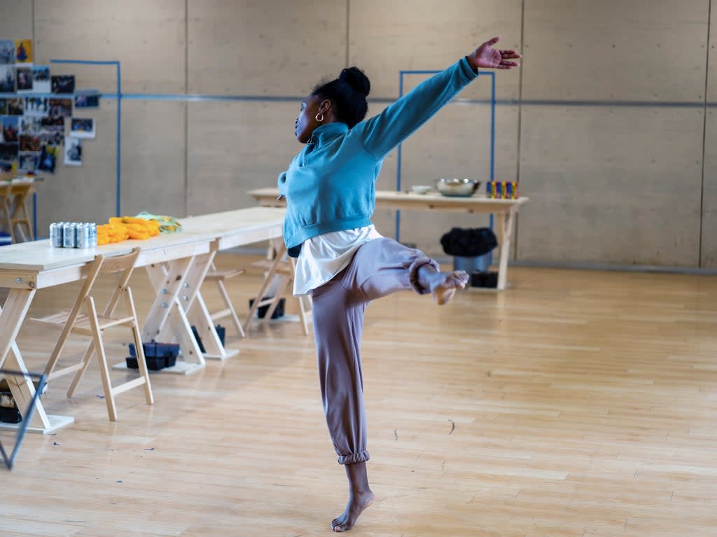 Lead dancer Marie-Astrid Mence in rehearsals for ‘Oklahoma!' (Anne Tetzlaff)