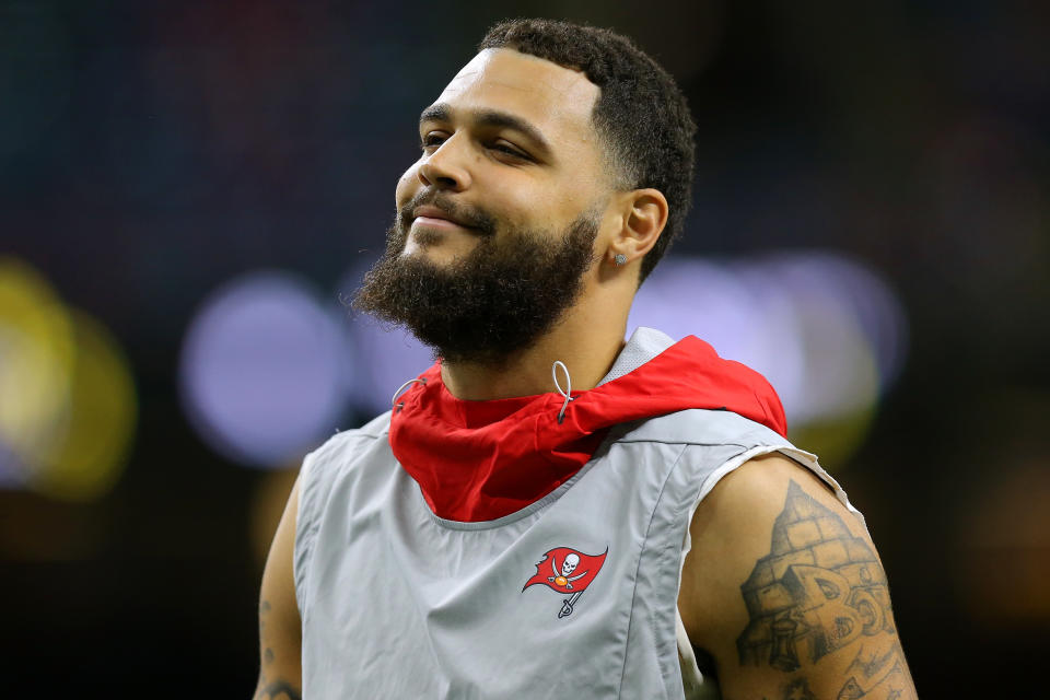 NEW ORLEANS, LOUISIANA - OCTOBER 06: Mike Evans #13 of the Tampa Bay Buccaneers warms up before a game against the New Orleans Saints at the Mercedes Benz Superdome on October 06, 2019 in New Orleans, Louisiana. (Photo by Jonathan Bachman/Getty Images)