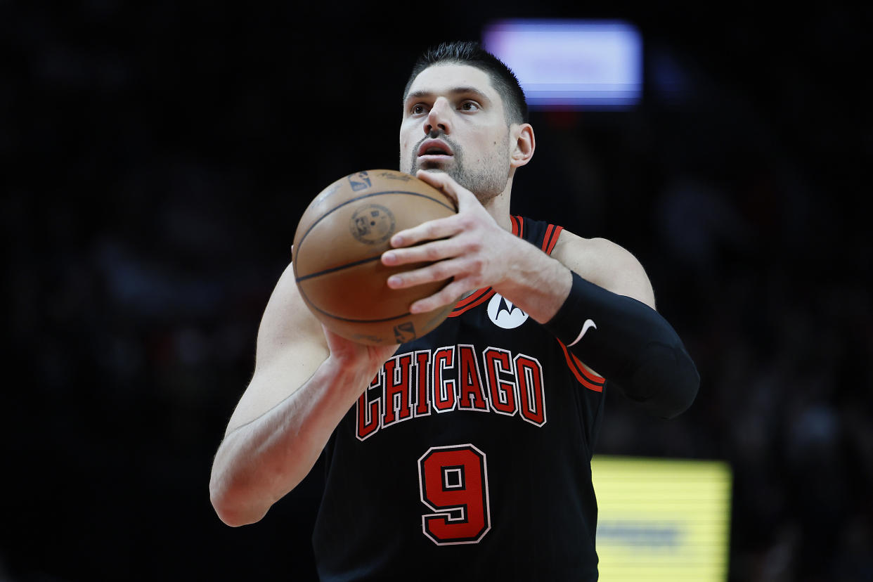 Nikola Vučević is staying with the Chicago Bulls. (Soobum Im/Getty Images)