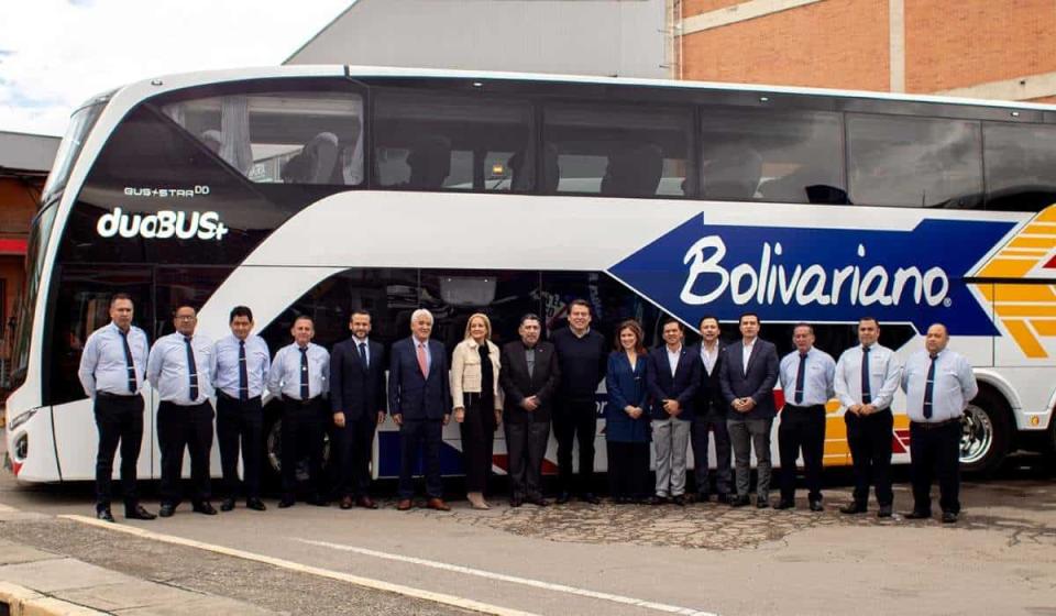 Los buses con tecnlogía Euro VI fueron entregados a Expreso Bolivariano. Foto: Scania