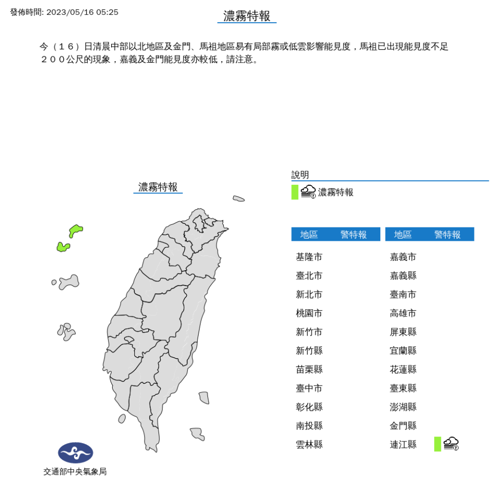 （圖取自中央氣象局網站）