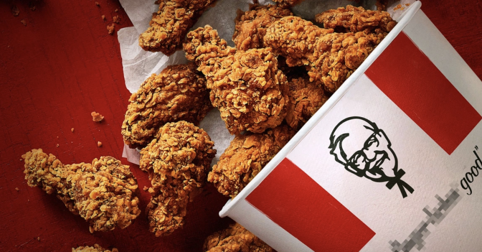 Those buckets of fried chicken are getting a new look. (Photo: Press Association/KFC U.K. and Ireland)