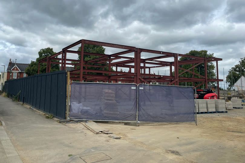 The new shop and housing development in Leckhampton