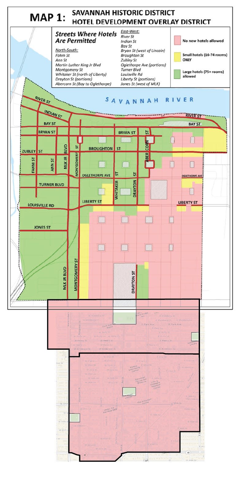 Image with current overlay plus proposed expansion to Victorian and Thomas Square neighborhoods