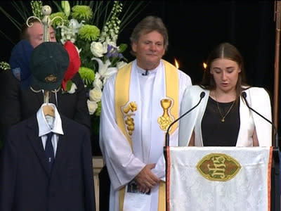 Megan Hughes delivers a touching tribute to her late brother Phillip.