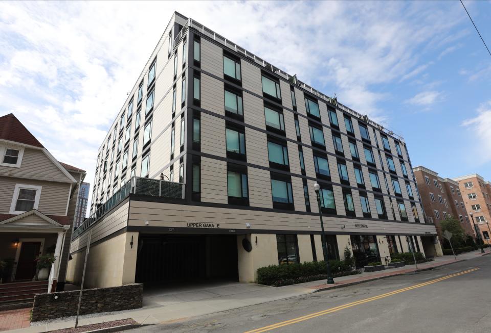 The exterior of The Millennia at 20 Burling Lane in New Rochelle, photographed April 24, 2024.