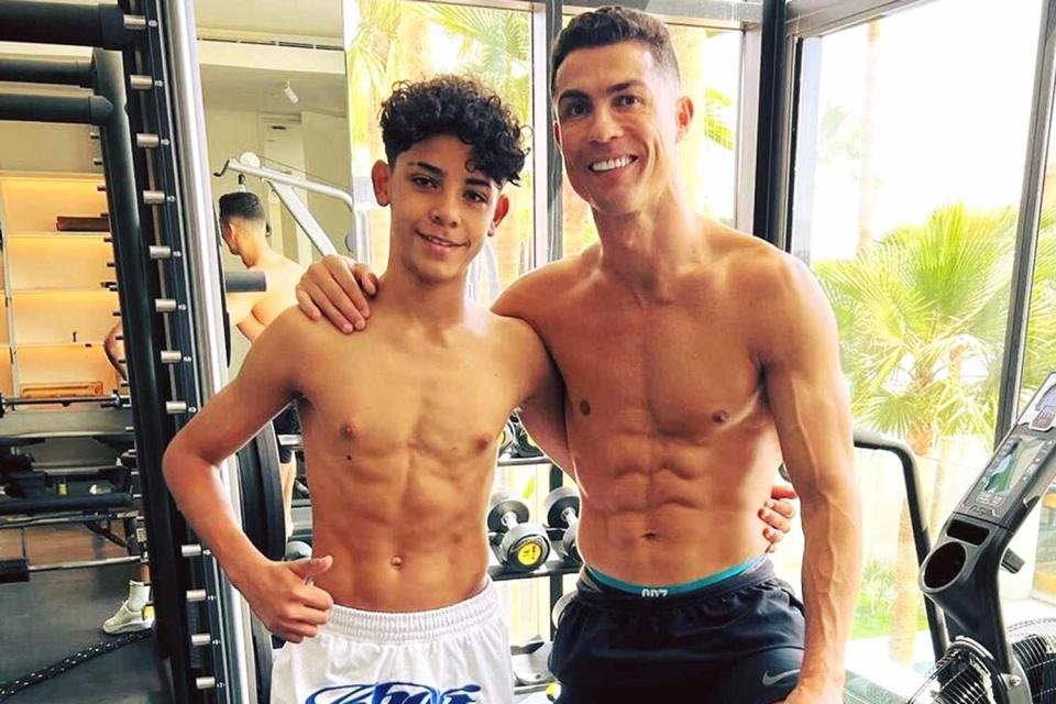 <p>Cristiano Ronaldo/Instagram</p> Cristiano Ronaldo and son