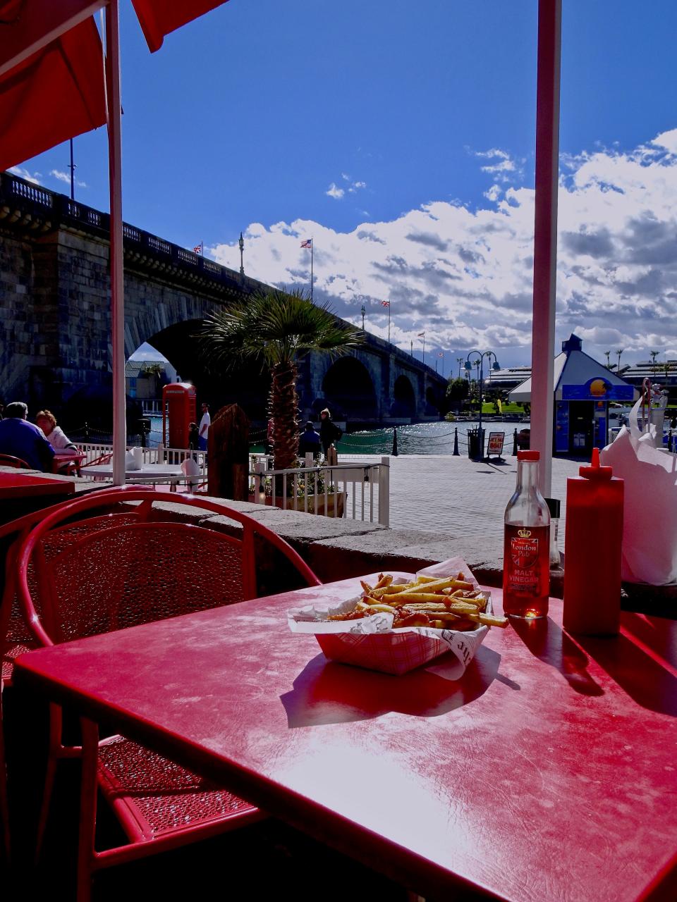 Burgers By the Bridge offers waterside views in Lake Havasu City.