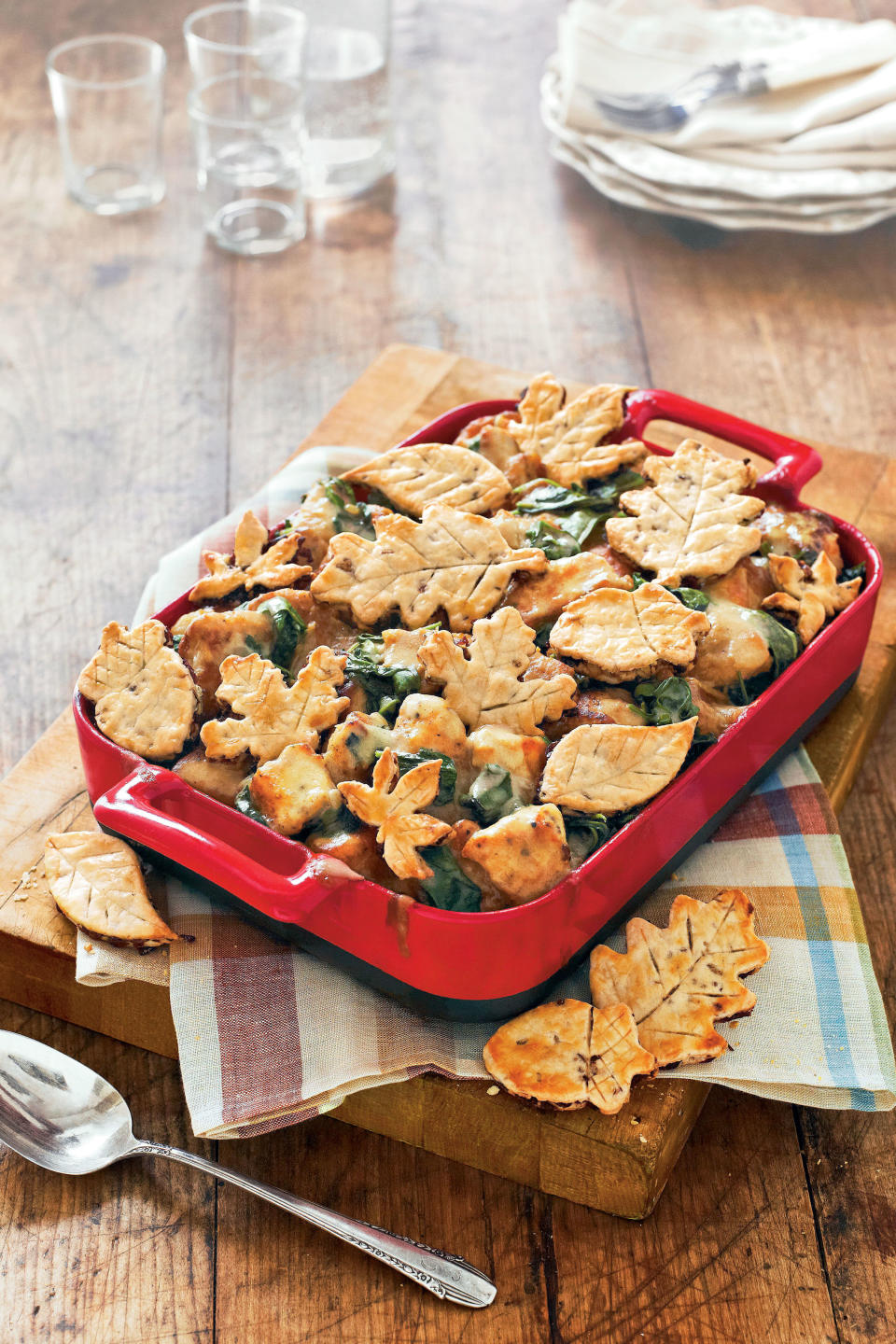 Turkey Pot Pie With Cranberry-Pecan Crusts