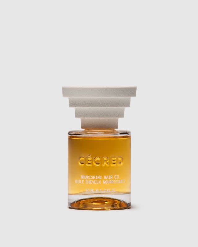 <p>Cécred Nourishing Hair Oil, $44, <a href="https://cecred.com/products/nourishing-hair-oil" rel="nofollow noopener" target="_blank" data-ylk="slk:available here;elm:context_link;itc:0;sec:content-canvas" class="link ">available here</a></p>