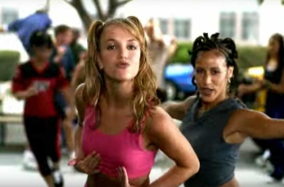 Of course, no Britney flashback is complete without a shot from her iconic "...Baby, One More Time" music video, which launched her straight to superstardom (and made us consider pigtails a viable hairstyle).