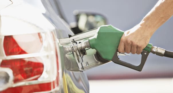 Man pumping gas