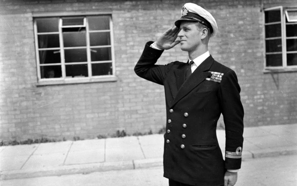 Lieutenant Philip Mountbatten resumes his attendance at the Royal Naval Officers' School at Kingsmoor in Hawthorn, Wiltshire.  - Hulton Royals Collection 