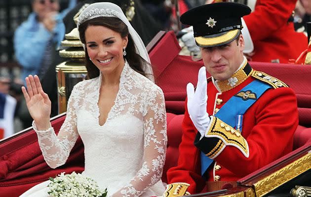 Prince William and Kate on their wedding day in April 2011. Photo: Getty