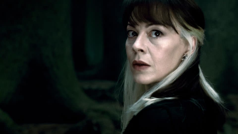 Helen McCrory in "Harry Potter and the Deathly Hallows: Part 2." - Warner Bros./Alamy Stock Photo