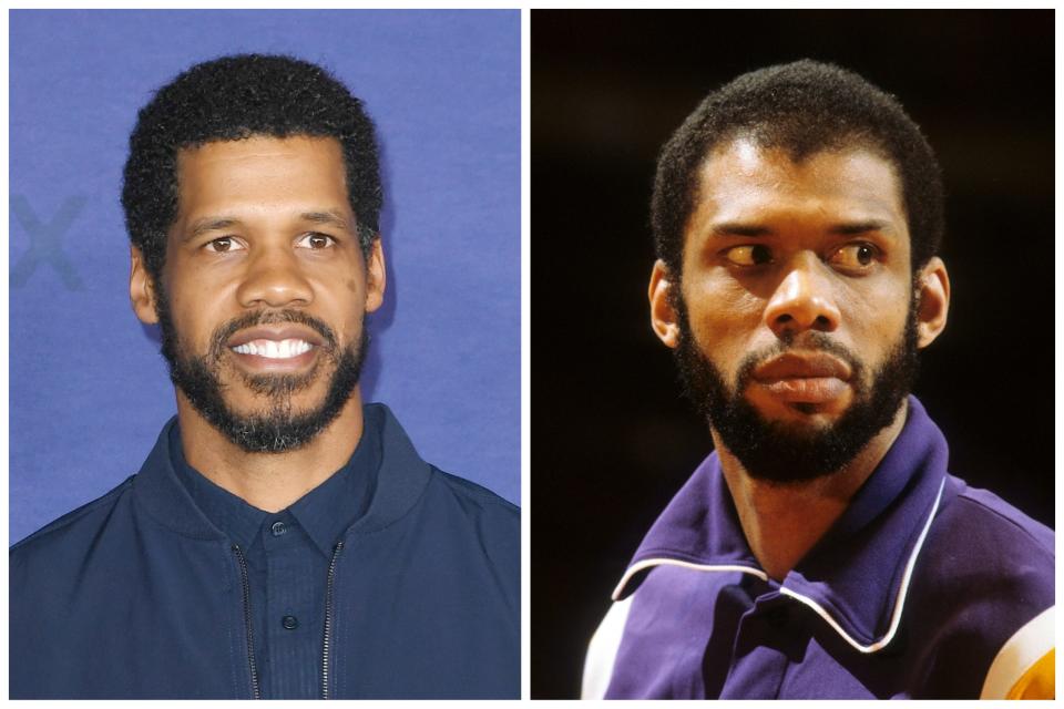 Solomon Hughes plays Lakers center Kareem Abdul-Jabbar.