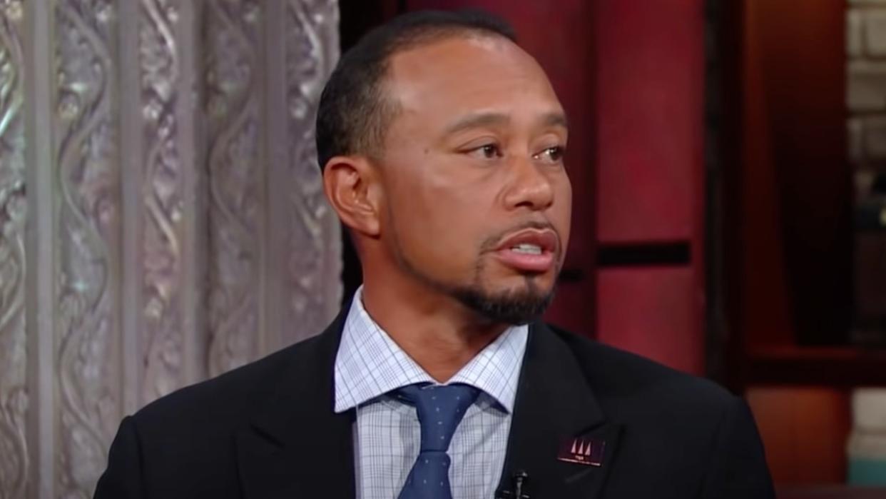  Tiger Wood on The Late Show with Stephen Colbert 