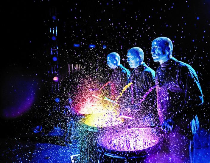 Blue Man Group is known for its audience engagement and colorful, high-energy shows.