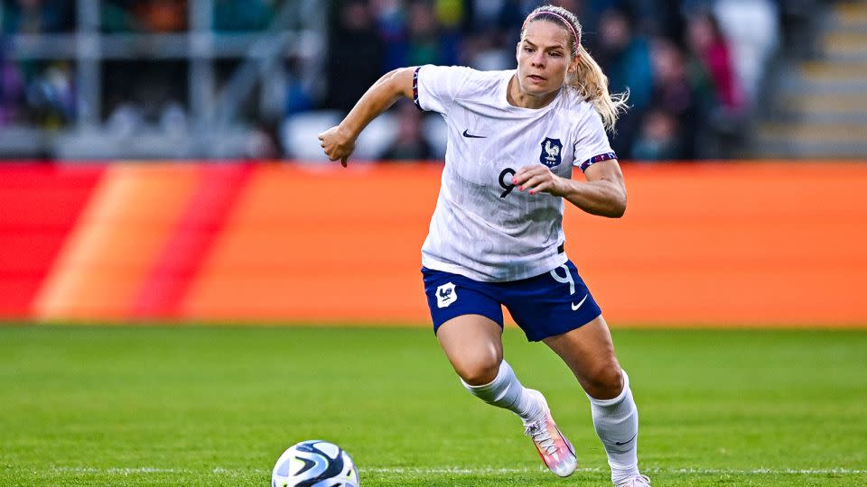 Eugenie Le Sommer of France during the match between Ireland and France at Tallaght Stadium on July 6, 2023 in Tallaght, Ireland. - Baptiste Fernandez/Icon Sport/Getty Images