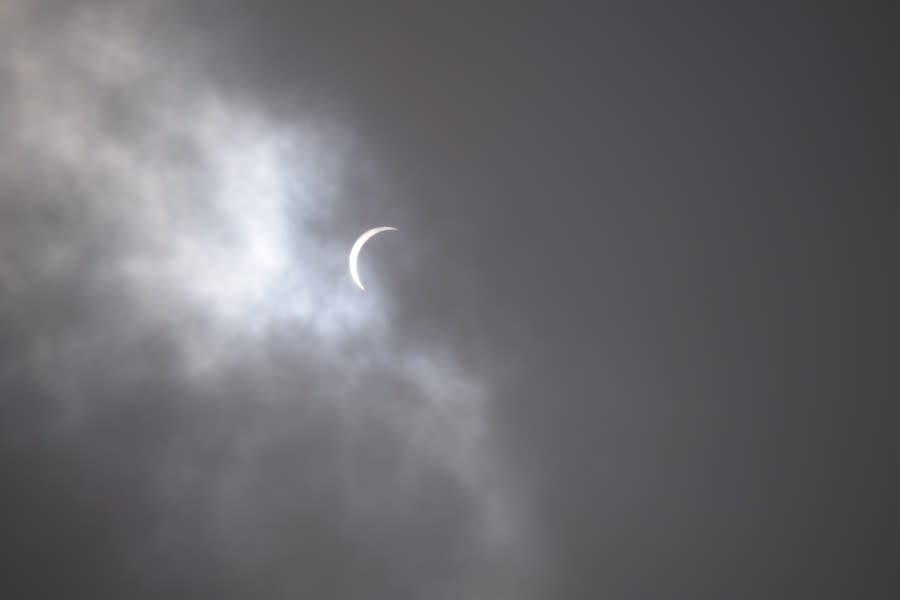 View of the eclipse from Pflugerville, Texas, on April 8 (Courtesy: Kathy Glenn)