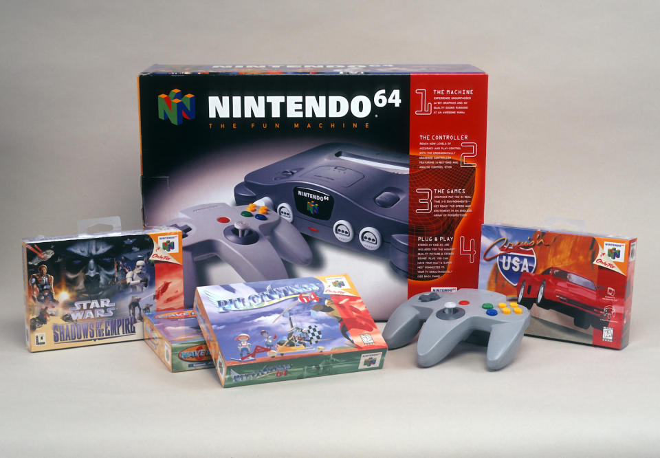N64 system in a book
