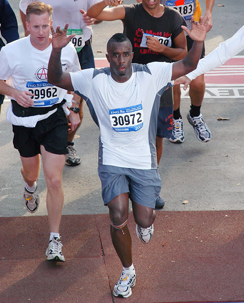 Sean "P. Diddy" Combs Running the ING New York City Marathon on Nov. 2. 2003