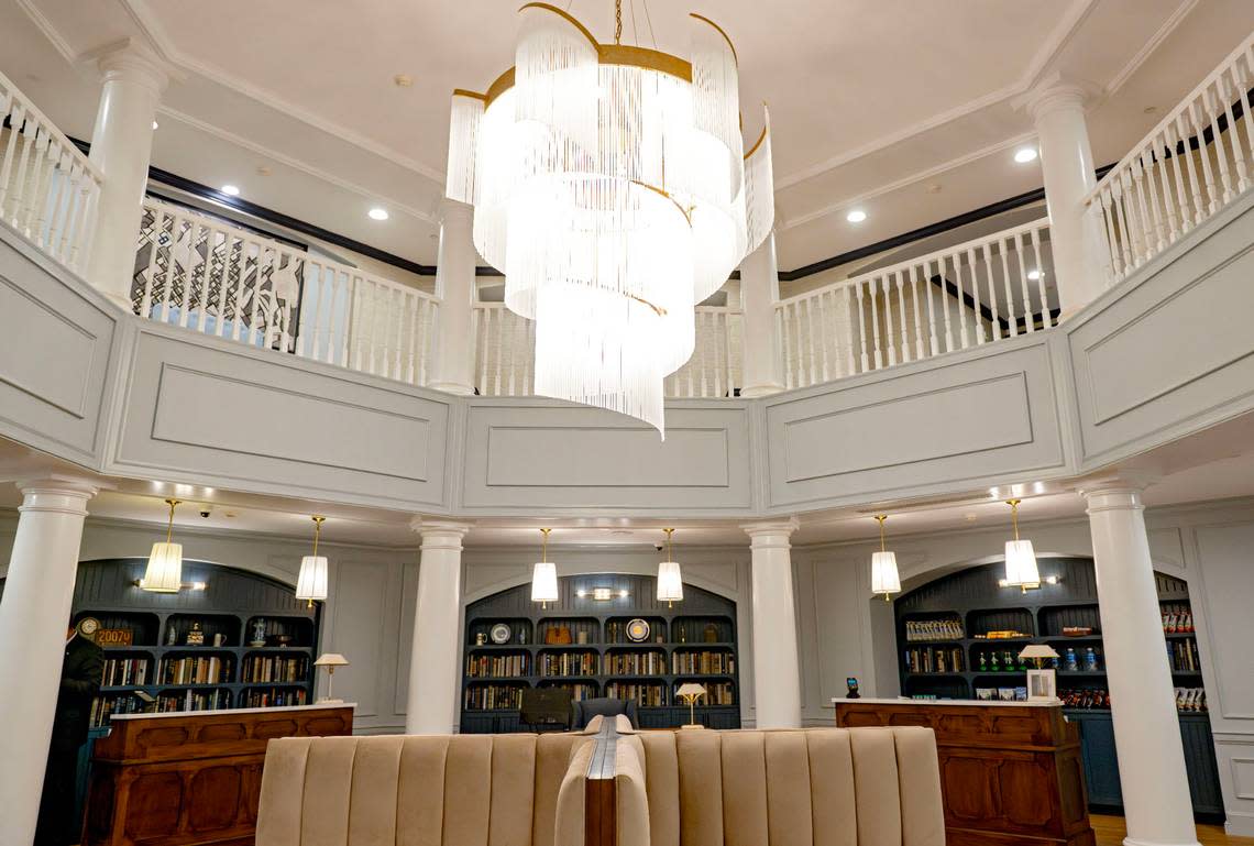 The check-in area for the Nittany Lion Inn.