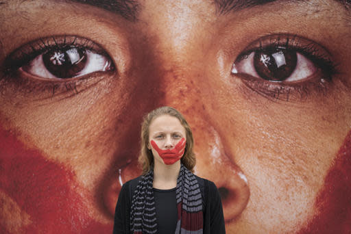 Los impulsores. La protesta fue ideada por Río de Paz, una organización no gubernamental que ha llevado adelante varias llamativas manifestaciones contra las diferentes formas de violencia en Río de Janeiro. Foto: Felipe Dana/AP.