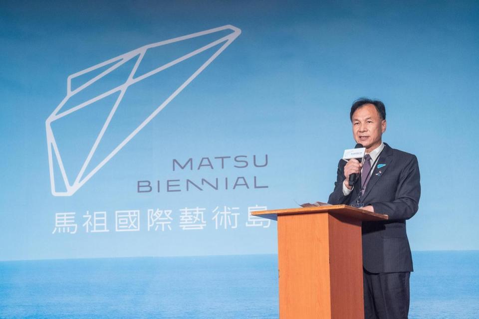 連江縣長劉增應表示，馬祖國際藝術島是台灣首個以十年為願景的藝術行動。（中華文化總會提供）