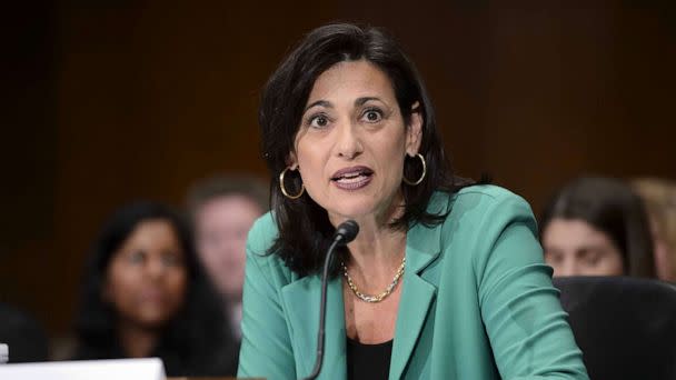 PHOTO: Director of the U.S. Centers for Disease Control and Prevention Rochelle Walensky speaks during a Senate Health, Education, Labor, and Pensions Committee hearing at the U.S. Capitol in Washington, D.C., on May 4, 2023. (Bonnie Cash/UPI via Shutterstock)