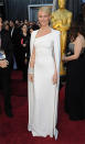 <p class="first"><b>Gwyneth Paltrow</b></p> <p>Gwyneth Paltrow was goddess divine at this year's Academy Awards in a crisp white column of a dress designed by Tom Ford. Hailing Jackie O's 1961 inaugural ball gown (and matching cape coat) as the impetus for her decision to wear the dress, it was indeed the floor-grazing cape that set her statuesque look above and beyond the rest.</p>