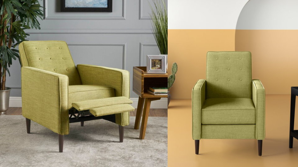 With this sweet recliner, you don't have to sacrifice style for comfort.